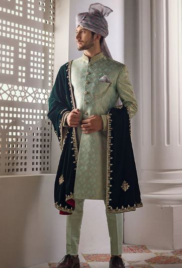 Sherwani With Punjabi Turban